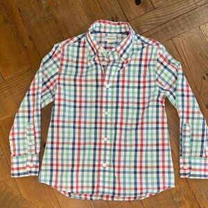 Crewcuts Boys Red, Blue, Green Plaid Button Down Shirt 4-5